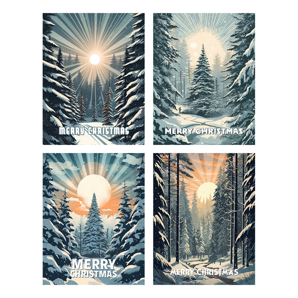 Forest Light Christmas Cards Box Set