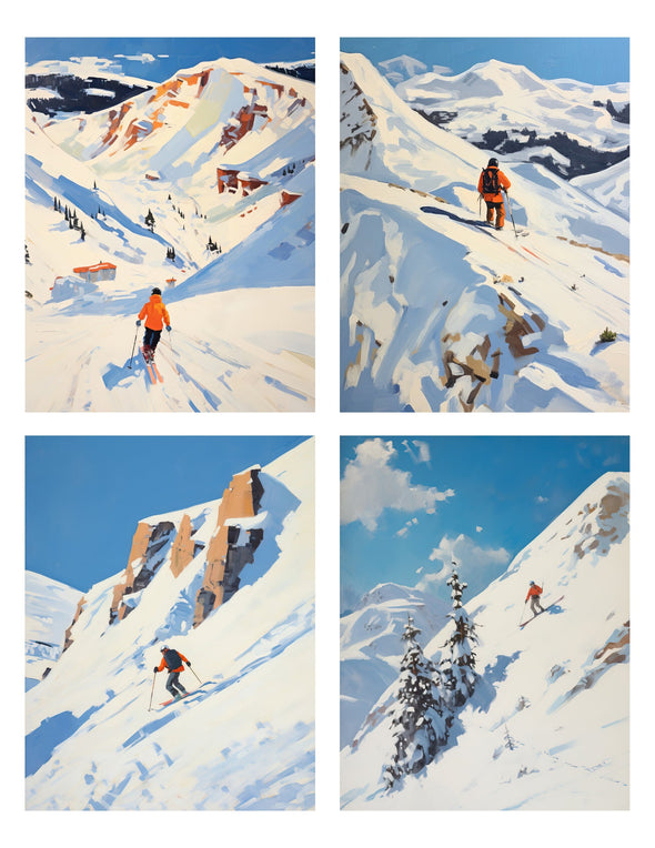 Alpine Skiing Notecards Box Set