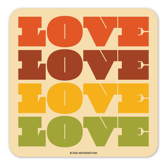 Love - Weatherproof Sticker for Optimists