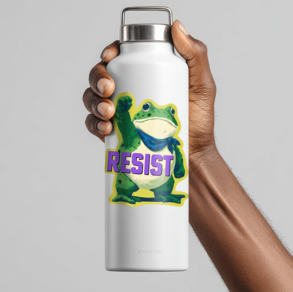 Frog Resist - Social Justice Protest Sticker for Activists