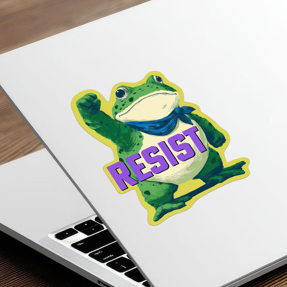 Frog Resist - Social Justice Protest Sticker for Activists