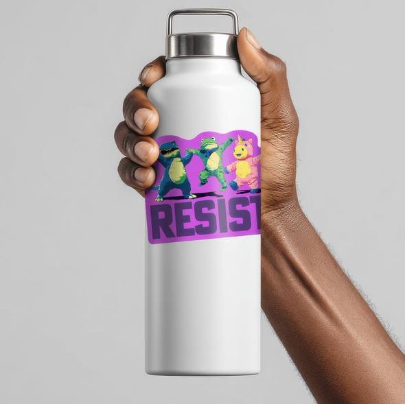 Inflatable Frog, Dinosaur, Unicorn Resist Sticker for Activists