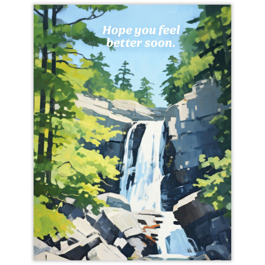 Feel Better Waterfall Get Well Card