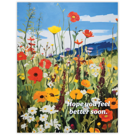 Feel Better Wildflowers Get Well Card