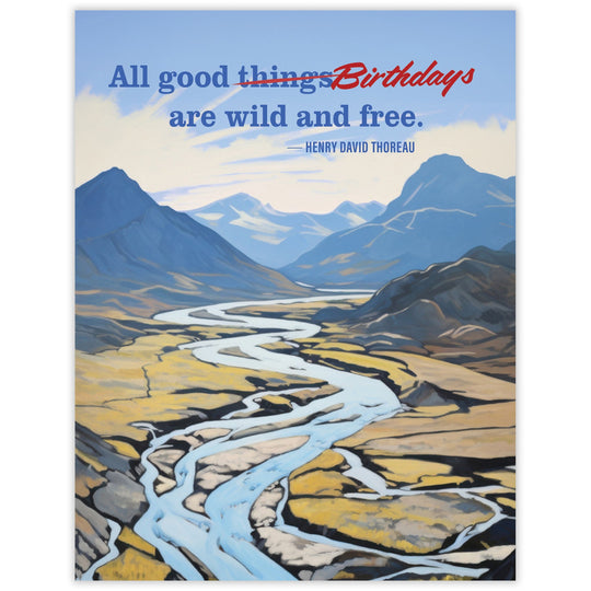 Wild and Free Birthday Card