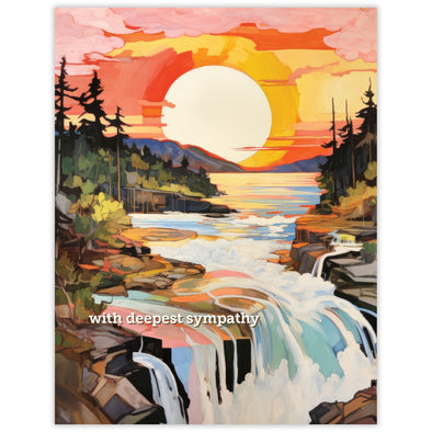 Waterfall Sympathy Card