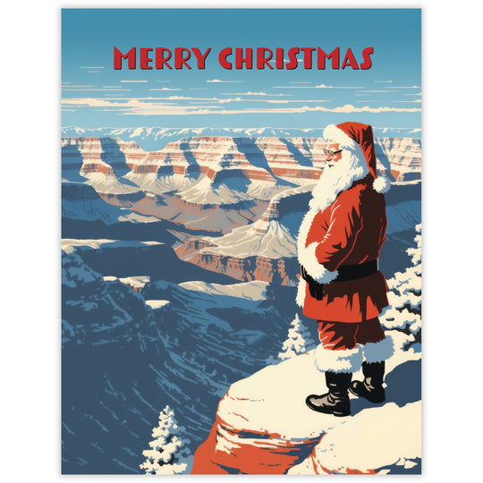 Grand Canyon Santa Christmas Card