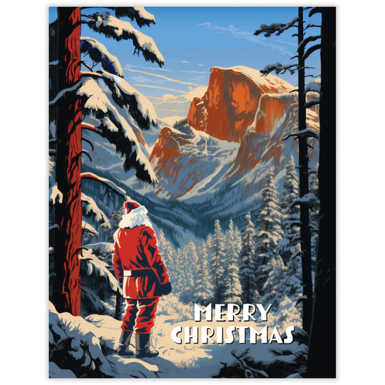 Yosemite Santa Christmas Card