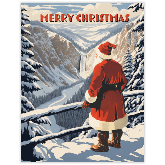 Yellowstone Santa Christmas Card