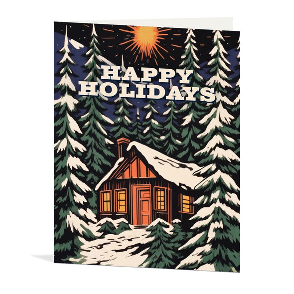 Radiant Star Cabin Happy Holidays Card