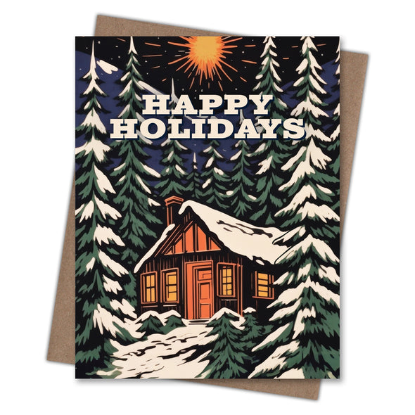 Radiant Star Cabin Happy Holidays Card
