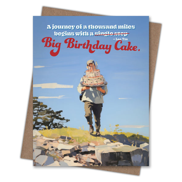 Thousand Miles - Recycled Birthday Card for Hikers