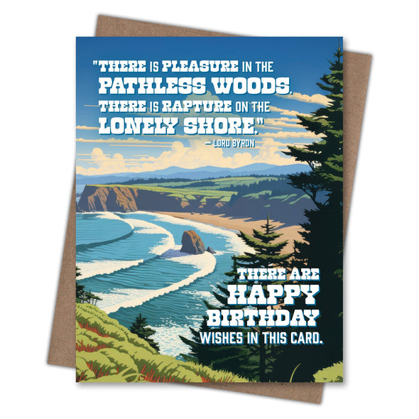 Pathless Woods - Recycled Birthday Card for Nature Lovers