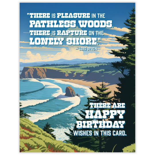 Pathless Woods - Recycled Birthday Card for Nature Lovers