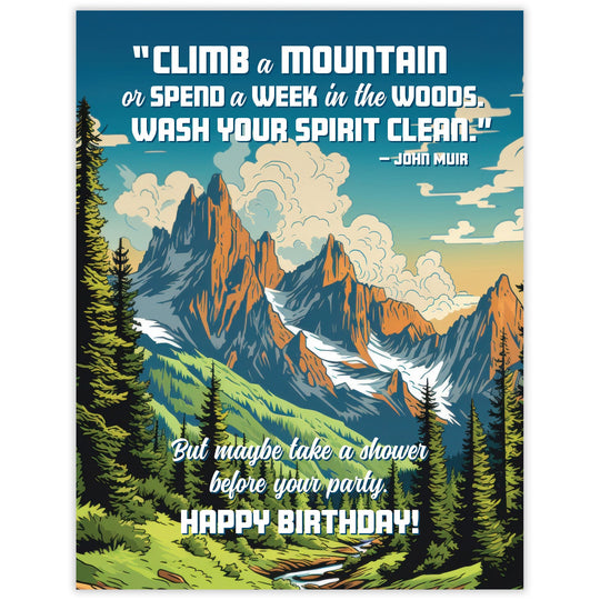 Take a Shower - Recycled Birthday Card for Nature Lovers