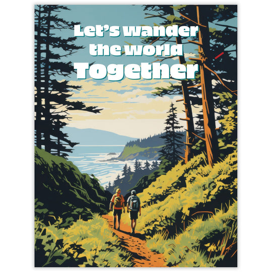 Wander the World - Recycled Love Card for Hikers