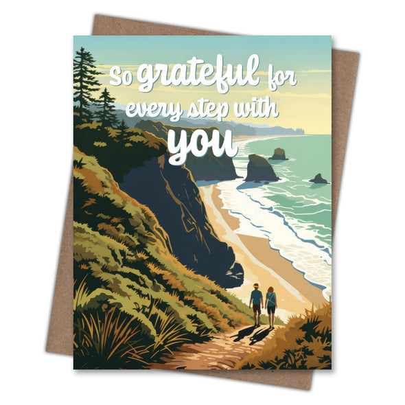 Every Step - Recycled Love Card for Outdoor Couples