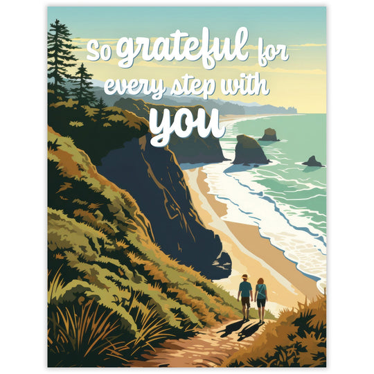 Every Step - Recycled Love Card for Outdoor Couples