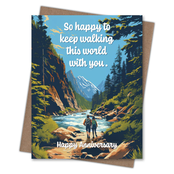 Walking This World - Recycled Anniversary Card