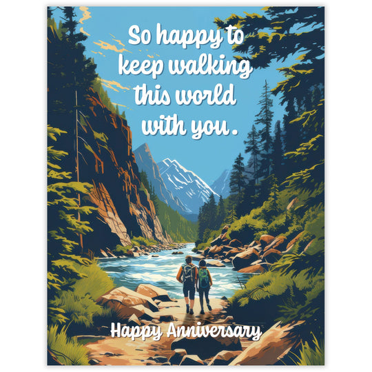 Walking This World - Recycled Anniversary Card