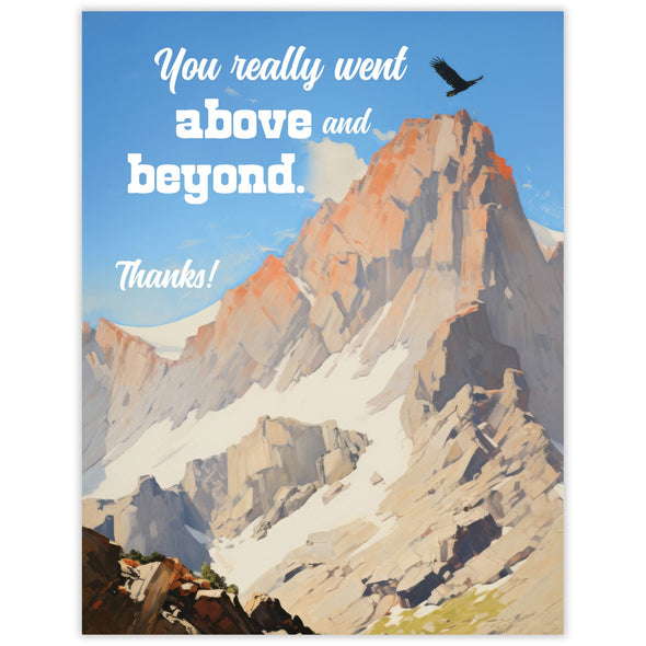 Above and Beyond - Recycled Thank You Card