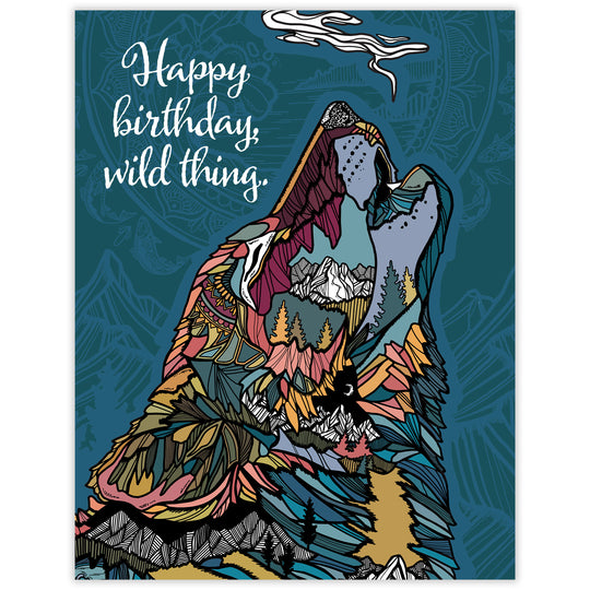 Wild Thing - Recycled Birthday Card for Outdoor Adventurers