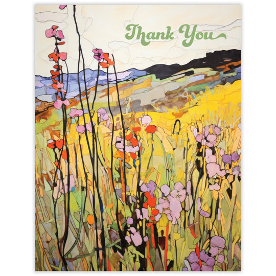 Wildflower Bouquet - Recycled Thank You Card