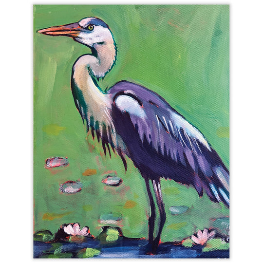 Great Blue Heron Blank Notecard