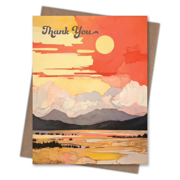 Sunrise Marsh - Recycled Thank You Card