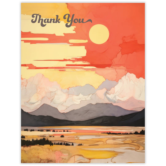Sunrise Marsh - Recycled Thank You Card