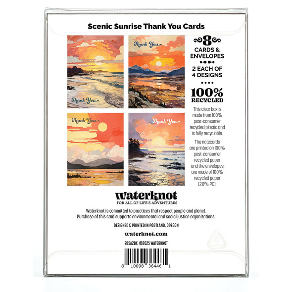 Scenic Sunrise - Box Set Recycled Thank You Cards