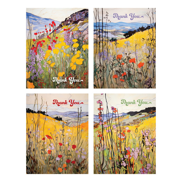 Wildflower Wonder - Box Set Recycled Thank You Cards