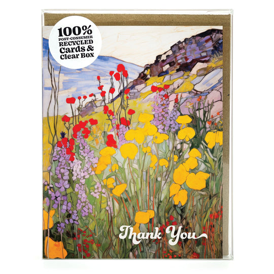 Wildflower Wonder - Box Set Recycled Thank You Cards