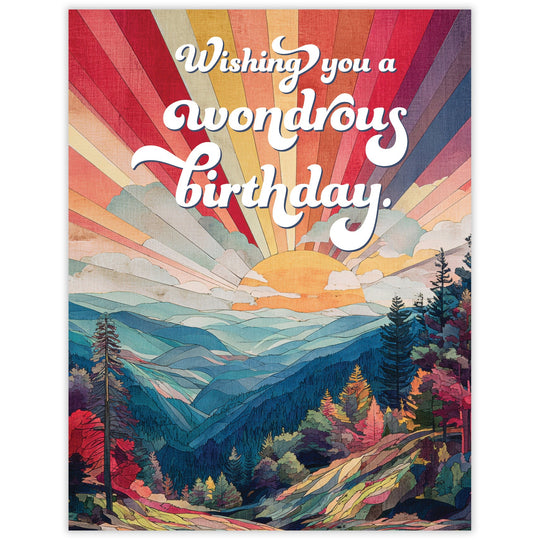 Wondrous Birthday - Recycled Birthday Card for Nature Lovers