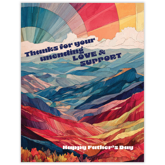 Unending Support - Recycled Father's Day Card for Nature Loving Dads