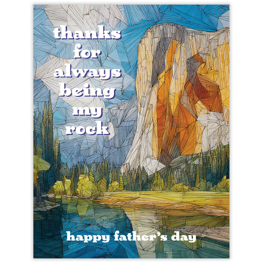 Thanks for Being My Rock - Recycled Father's Day Card for Nature Loving Dads