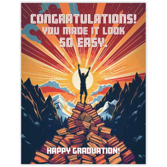 Made It Look Easy - Recycled Graduation Card for Outdoorsy Grads