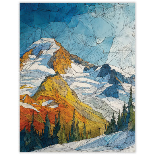 Cascade Mountain - Recycled Blank Notecard for Outdoor Enthusiasts
