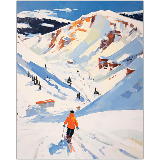 Into the Valley Ski Art Print