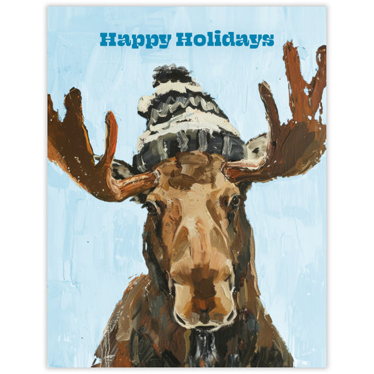 Moose Happy Holidays Card