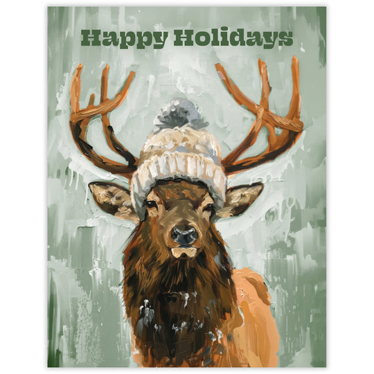 Elk Happy Holidays Card