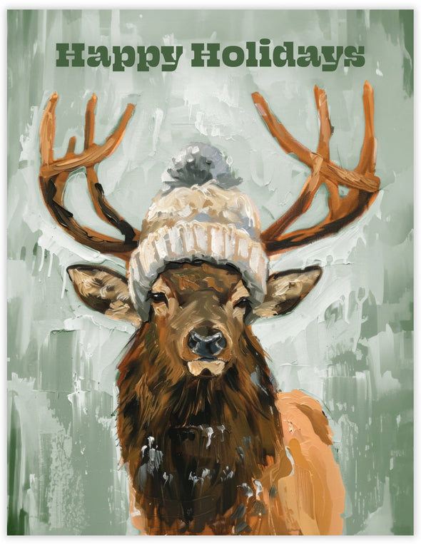 Elk Happy Holidays Card