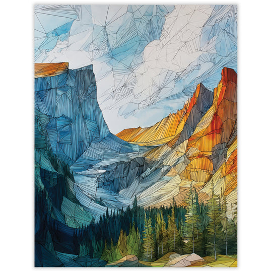 Rocky Mountain - Recycled Blank Notecard for Outdoor Enthusiasts