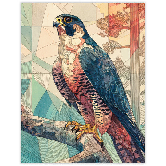 Peregrine Falcon - Recycled Blank Notecard for Bird Lovers