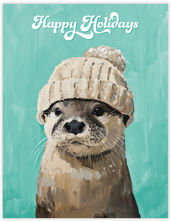 Otter Happy Holidays Card