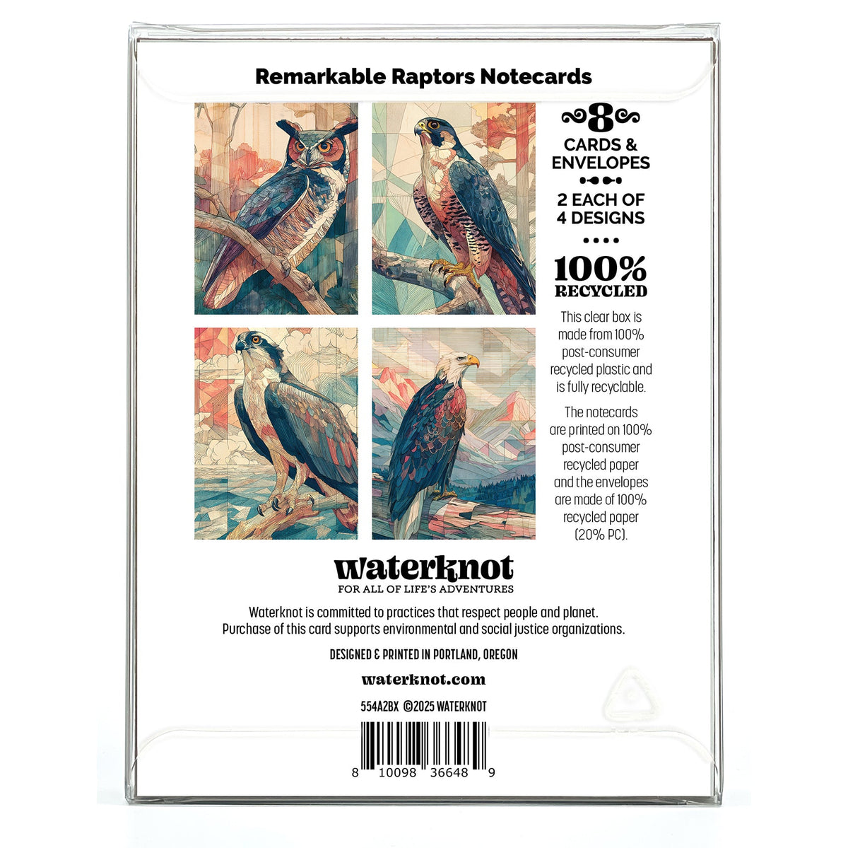 Remarkable Raptors Notecard Box Set - 100% Recycled Paper – Waterknot