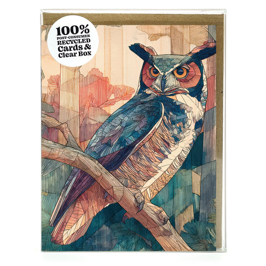 Remarkable Raptors - Recycled Notecard Box Set for Bird Lovers