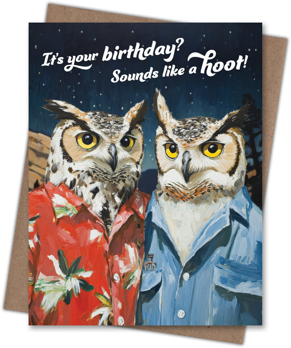 Hoot Owl Birthday Card