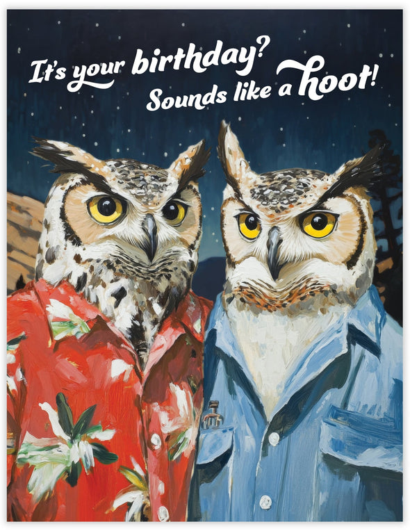 Hoot Owl Birthday Card