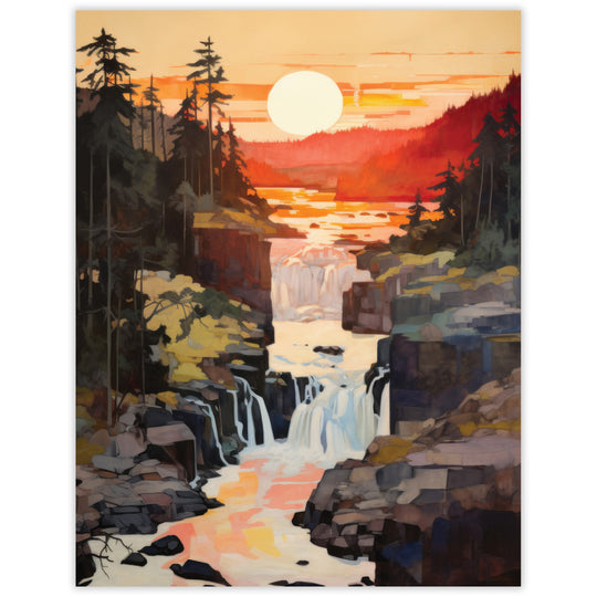 Sunrise Falls Blank Notecard